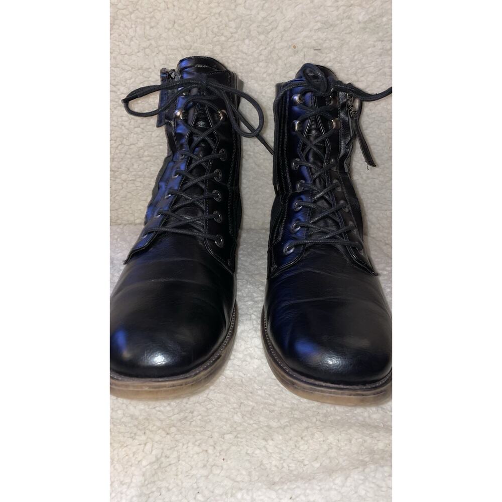 J75 Jump Combat Boots Men's Size 11.5 D-Day Black Lace Up Zipper